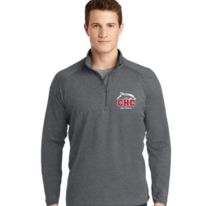 Sport-Wick Stretch 1/2-Zip Pullover / Charcoal Grey Heatherf / Cape Henry Collegiate Softball