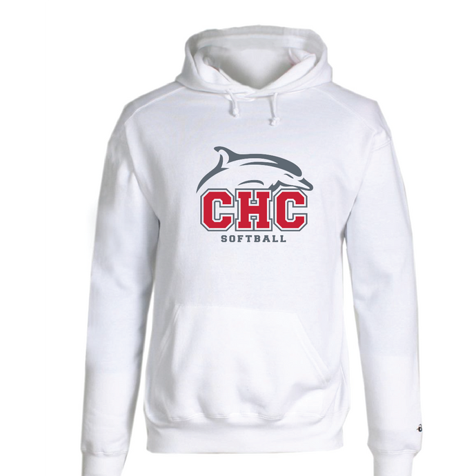 Core Fleece Pullover Hooded Sweatshirt / White / Cape Henry Collegiate Softball