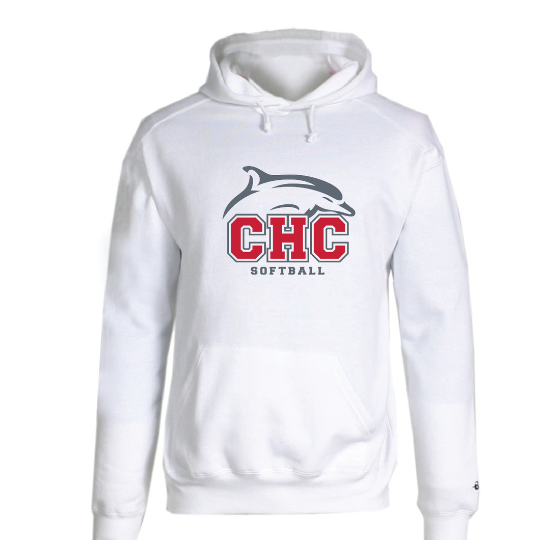 Core Fleece Pullover Hooded Sweatshirt / White / Cape Henry Collegiate Softball