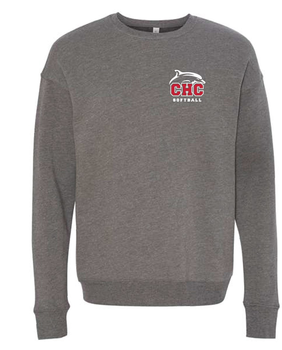 Unisex Sponge Fleece Drop Shoulder Sweatshirt / Grey  / Cape Henry Collegiate Softball