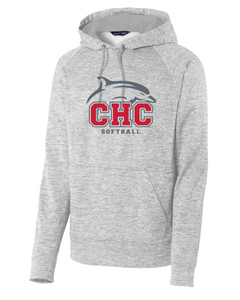 Electric Heather Fleece Hooded Pullover / Silver / Cape Henry Collegiate Softball