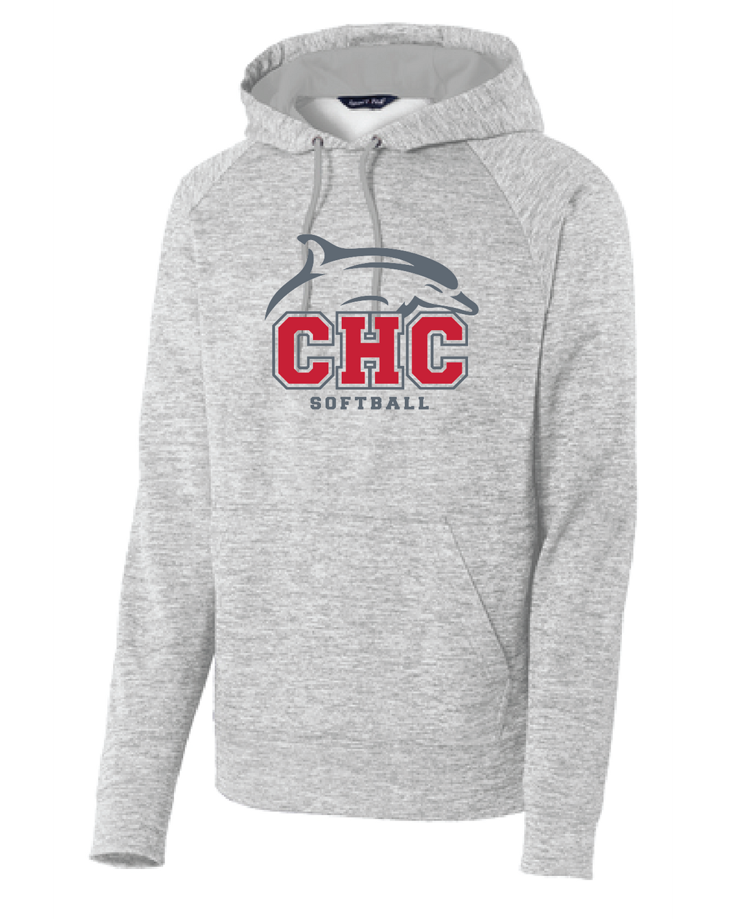 Electric Heather Fleece Hooded Pullover / Silver / Cape Henry Collegiate Softball