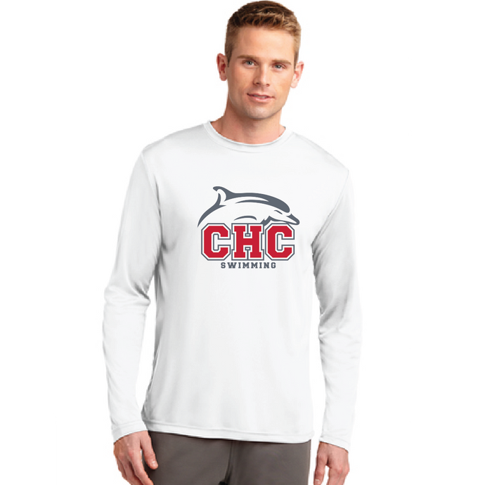 Long Sleeve Performance Tee / White / Cape Henry Swimming