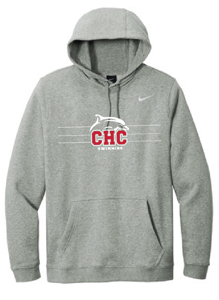 STATES - Nike Club Fleece Pullover Hoodie / Dark Heather Grey / Cape Henry Swimming