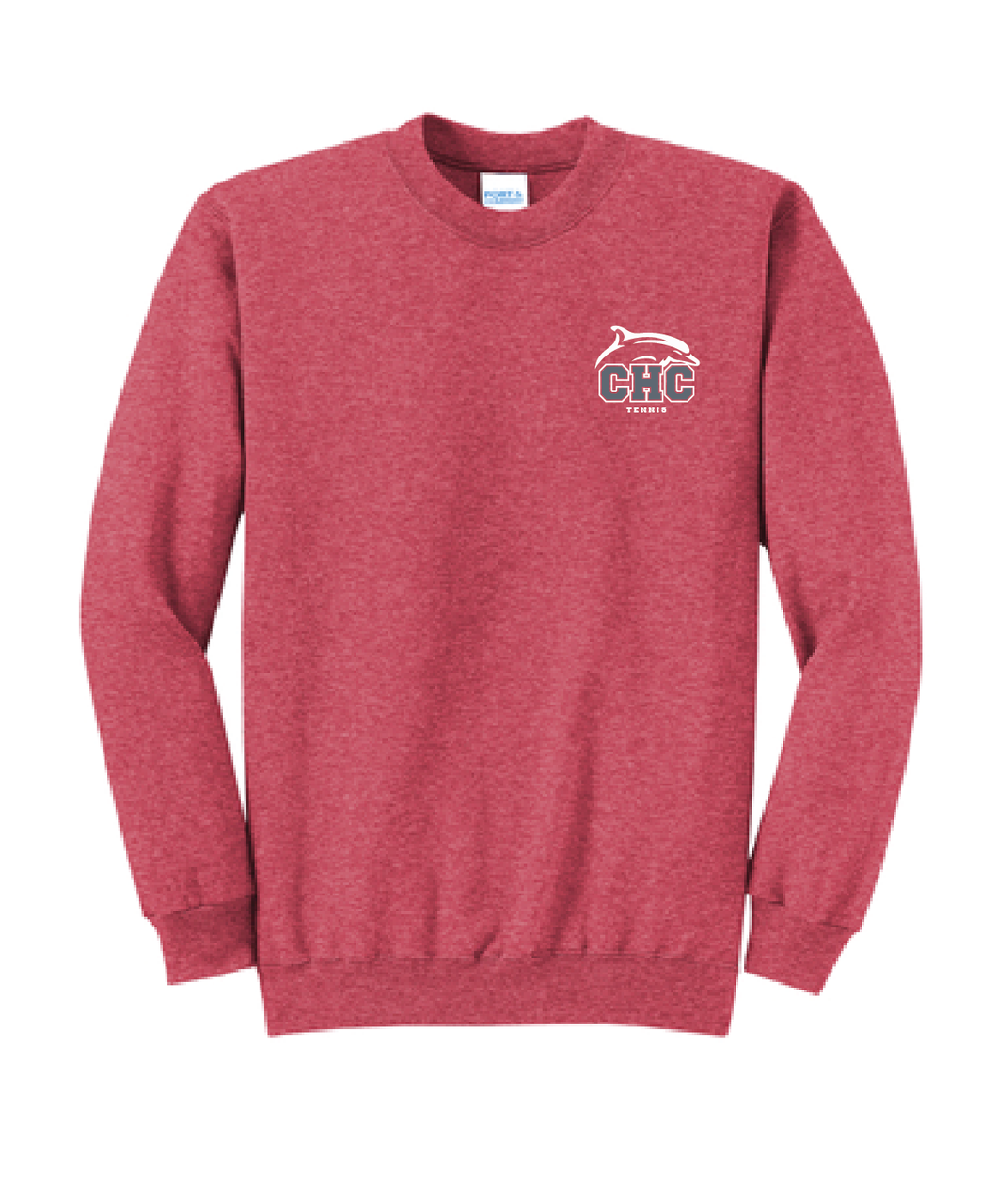 Core Fleece Crewneck Sweatshirt / Heather Red / Cape Henry Collegiate Tennis