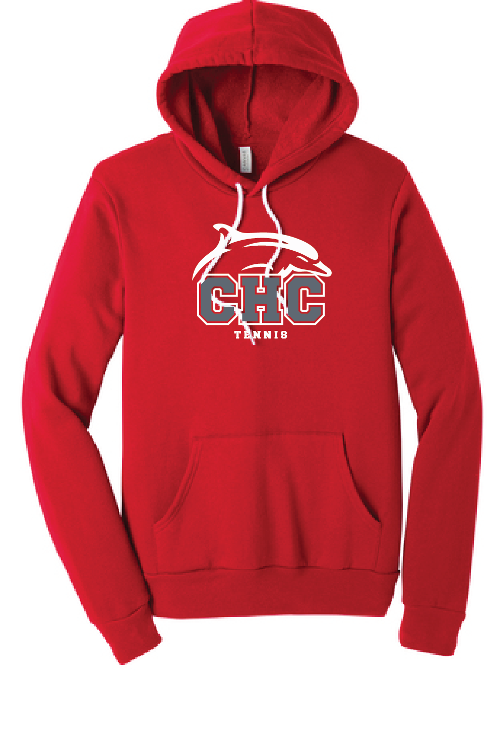 Unisex Sponge Fleece Pullover Hoodie / Red / Cape Henry Collegiate Tennis