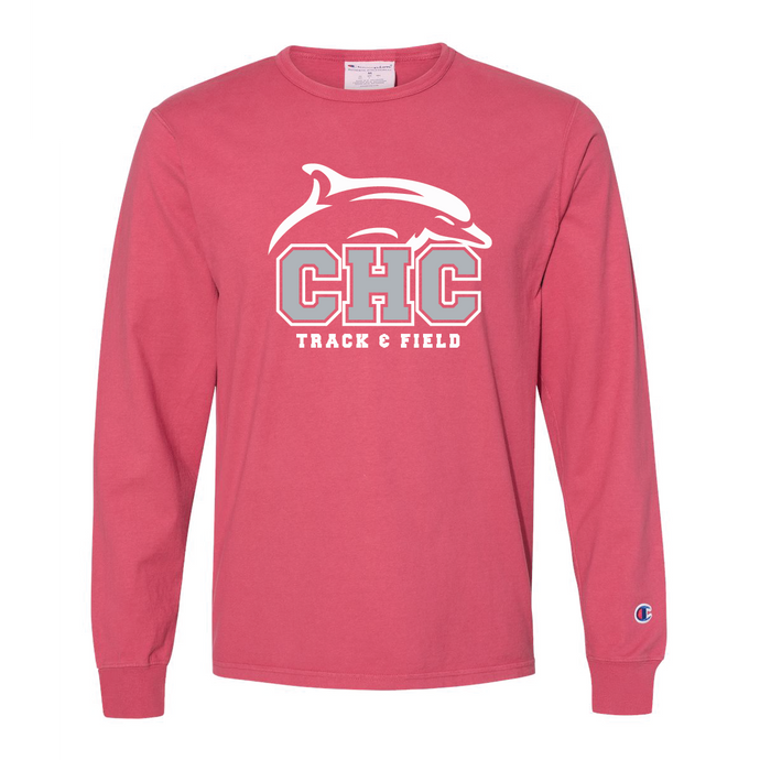 Garment Dyed Crewneck Sweatshirt  / Crimson / Cape Henry Track and Field