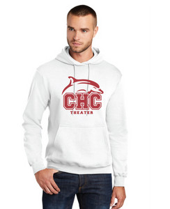 Core Fleece Pullover Hooded Sweatshirt / White / Cape Henry Collegiate Theater