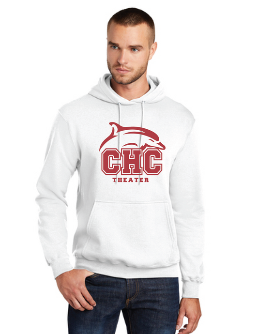 Core Fleece Pullover Hooded Sweatshirt / White / Cape Henry Collegiate Theater