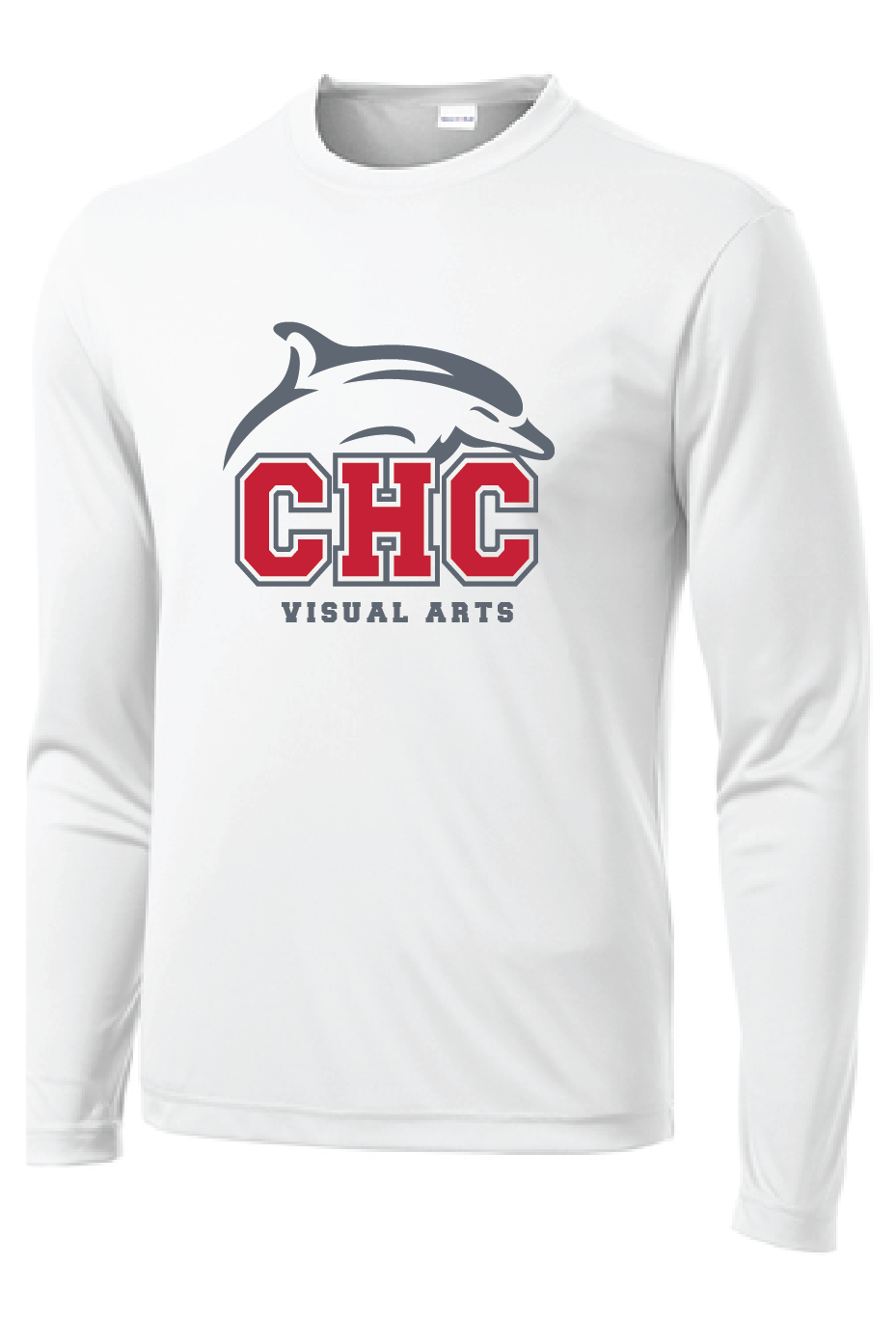 Long Sleeve Performance Tee / White / Cape Henry Collegiate Visual Arts