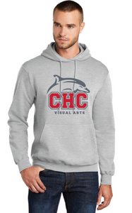 Core Fleece Pullover Hooded Sweatshirt / Ash Grey / Cape Henry Collegiate Visual Arts