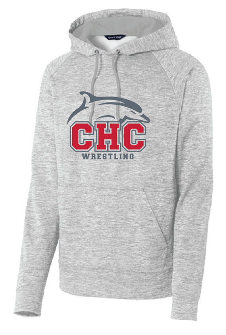 Electric Heather Fleece Hooded Pullover / Silver / Cape Henry Collegiate Wrestling