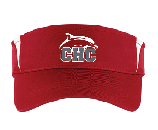 Colorblock Visor / Red / Cape Henry Collegiate Wrestling