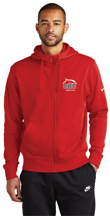 Fleece Sleeve Swoosh Full-Zip Hoodie / Scarlet / Cape Henry Collegiate Wrestling