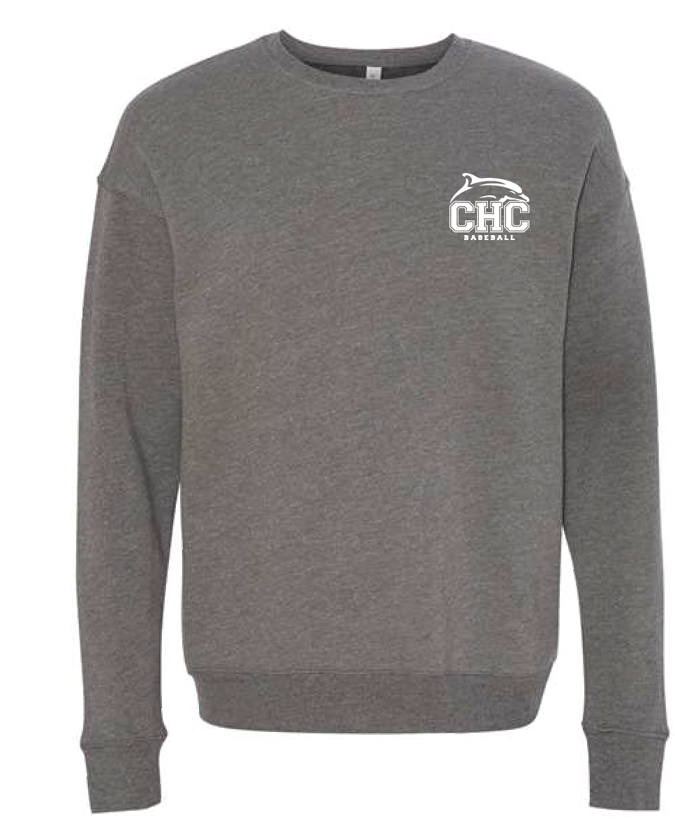 Unisex Sponge Fleece Drop Shoulder Sweatshirt / Grey  / Cape Henry Collegiate Baseball