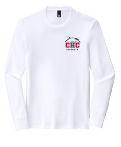 Triblend Long Sleeve Tee / White / Cape Henry Strength & Conditioning
