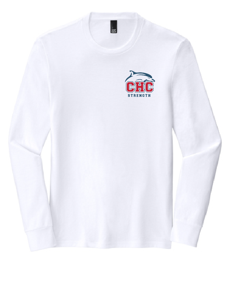 Long Sleeve Performance Tee / White / Cape Henry Strength & Conditioning