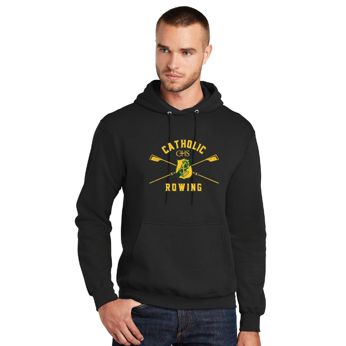 Core Fleece Pullover Hooded Sweatshirt / Black / Catholic High School Rowing Team