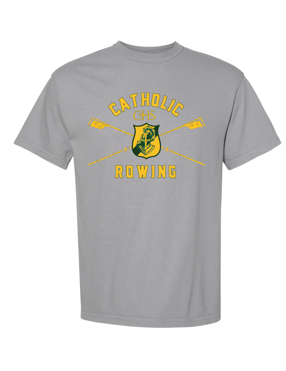 Heavyweight Ring Spun Tee / Granite / Catholic High School Rowing Team