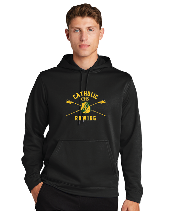 Fleece Hooded Pullover / Black / Catholic High School Rowing Team