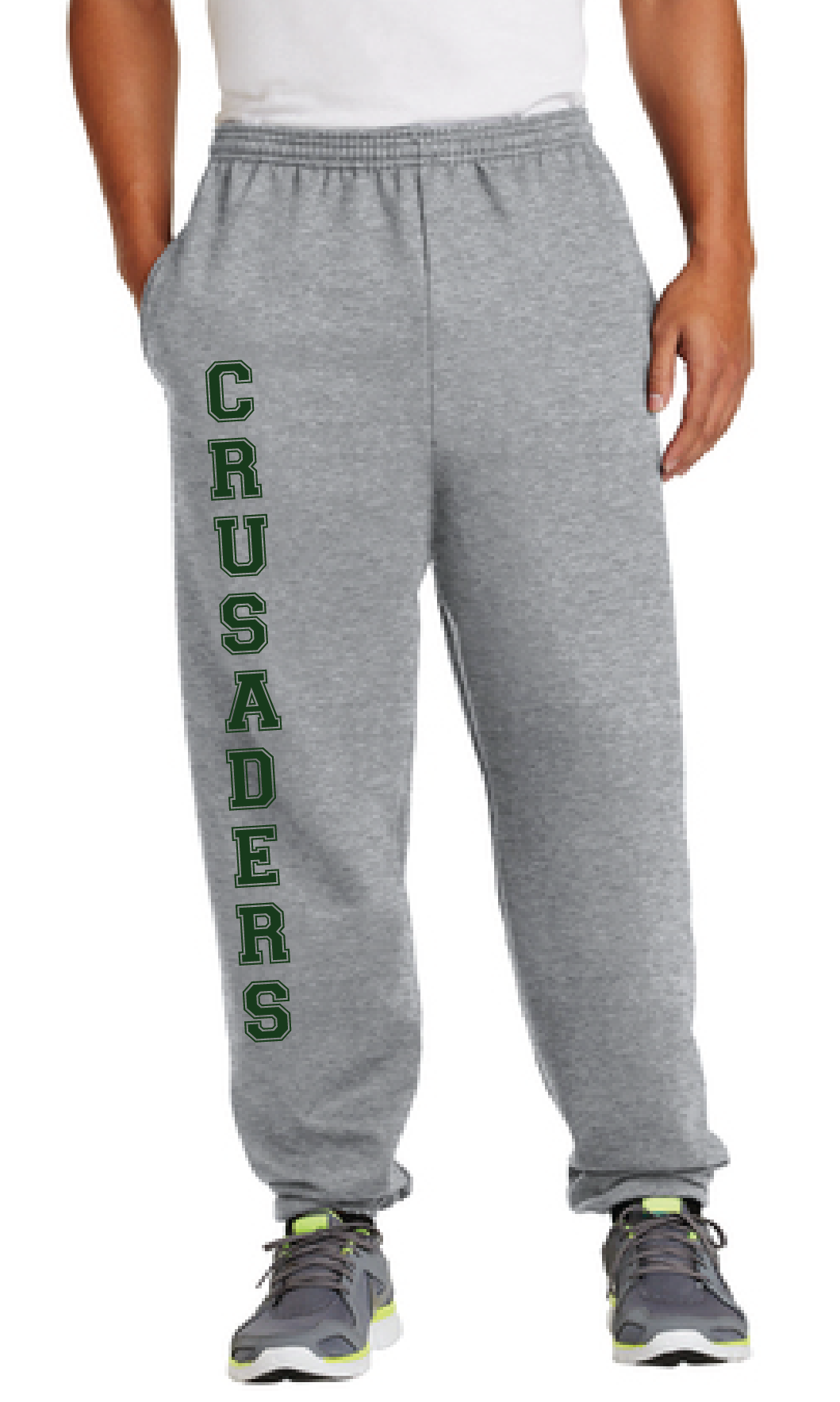 Essential Fleece Sweatpant with Pockets / Athletic Heather / Catholic High School Rowing Team