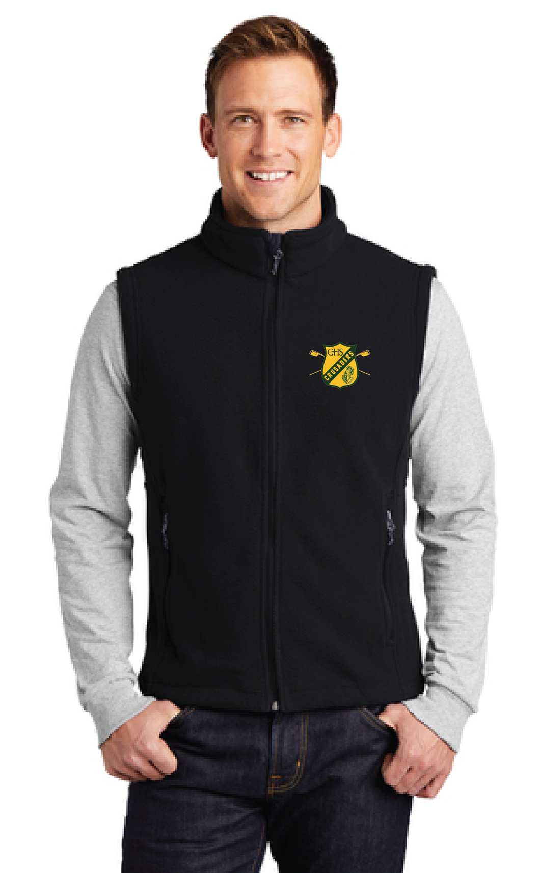 Value Fleece Vest / Black / Catholic High School Rowing Team