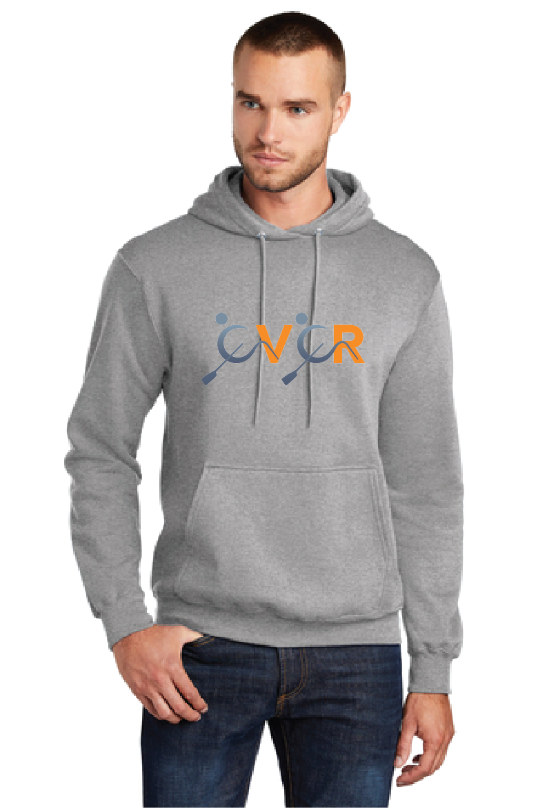 Core Fleece Pullover Hooded Sweatshirt / Athletic Heather / Coastal Virginia Rowing