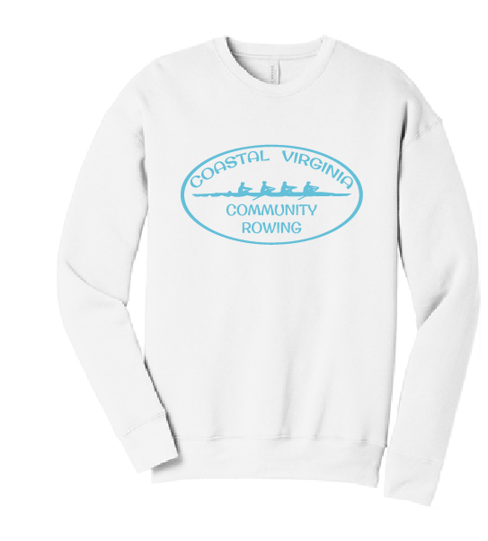 Core Fleece Pullover Crewneck Sweatshirt / White / CVC Rowing