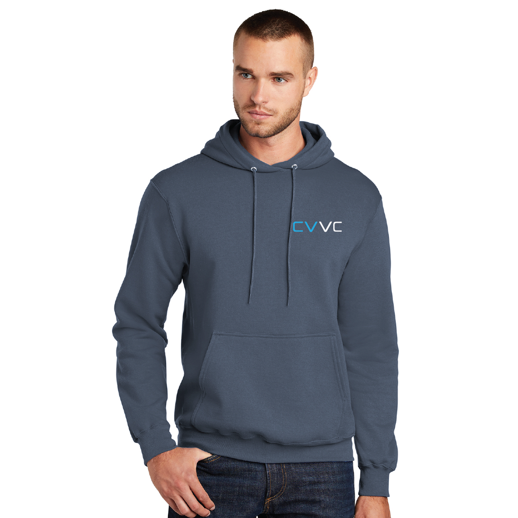 Core Fleece Pullover Hooded Sweatshirt / Steel Blue / Coastal Virginia Volleyball Club