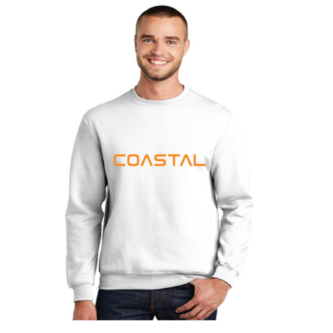 Core Fleece Crewneck Sweatshirt / White / Coastal Virginia Volleyball Club