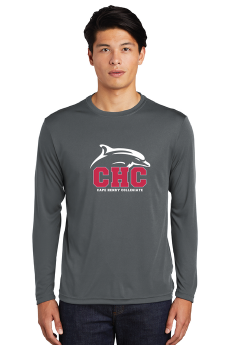Long Sleeve Performance Tee (Youth & Adult) / Charcoal / Cape Henry Collegiate