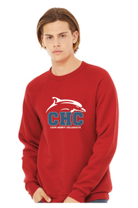 Unisex Sponge Fleece Raglan Sweatshirt / Red / Cape Henry Collegiate