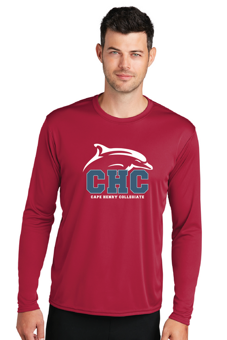 Long Sleeve Performance Tee (Youth & Adult) / Red / Cape Henry Collegiate