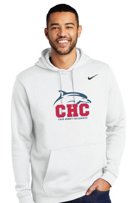 Nike Club Fleece Pullover Hoodie / White / Cape Henry Collegiate