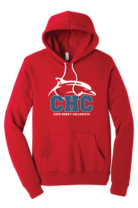 Unisex Sponge Fleece Pullover Hoodie / Red / Cape Henry Collegiate