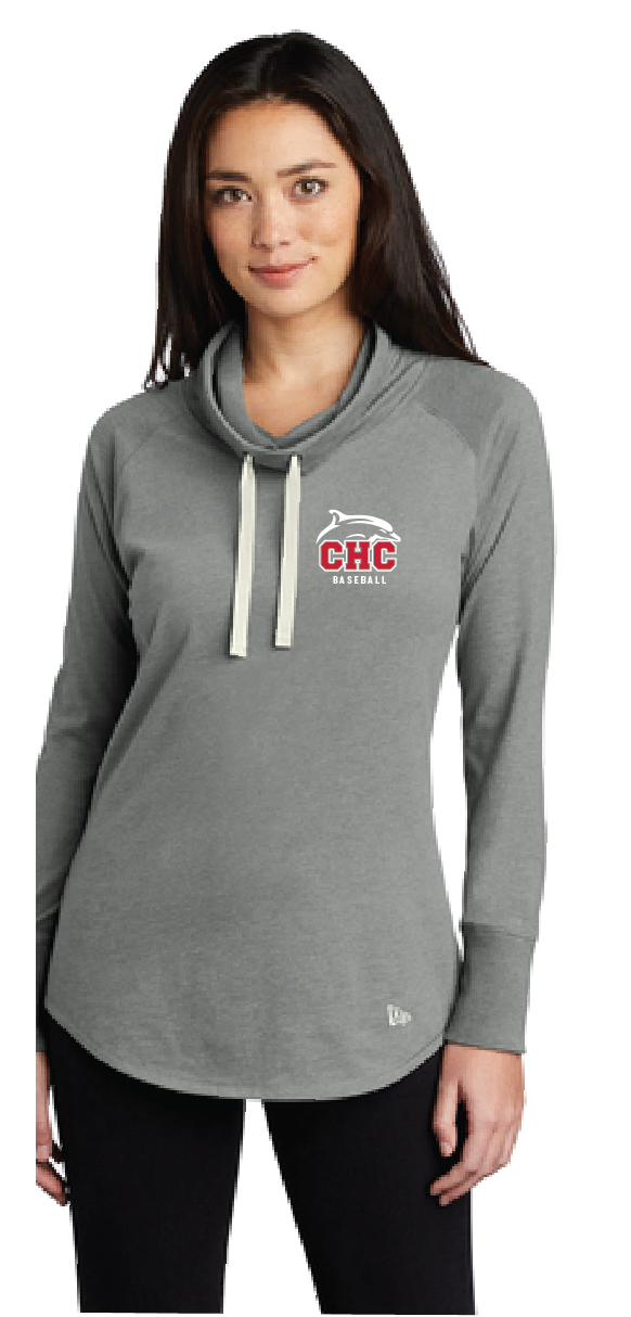 Ladies Sueded Cotton Blend Cowl Tee / Grey  / Cape Henry Collegiate Baseball