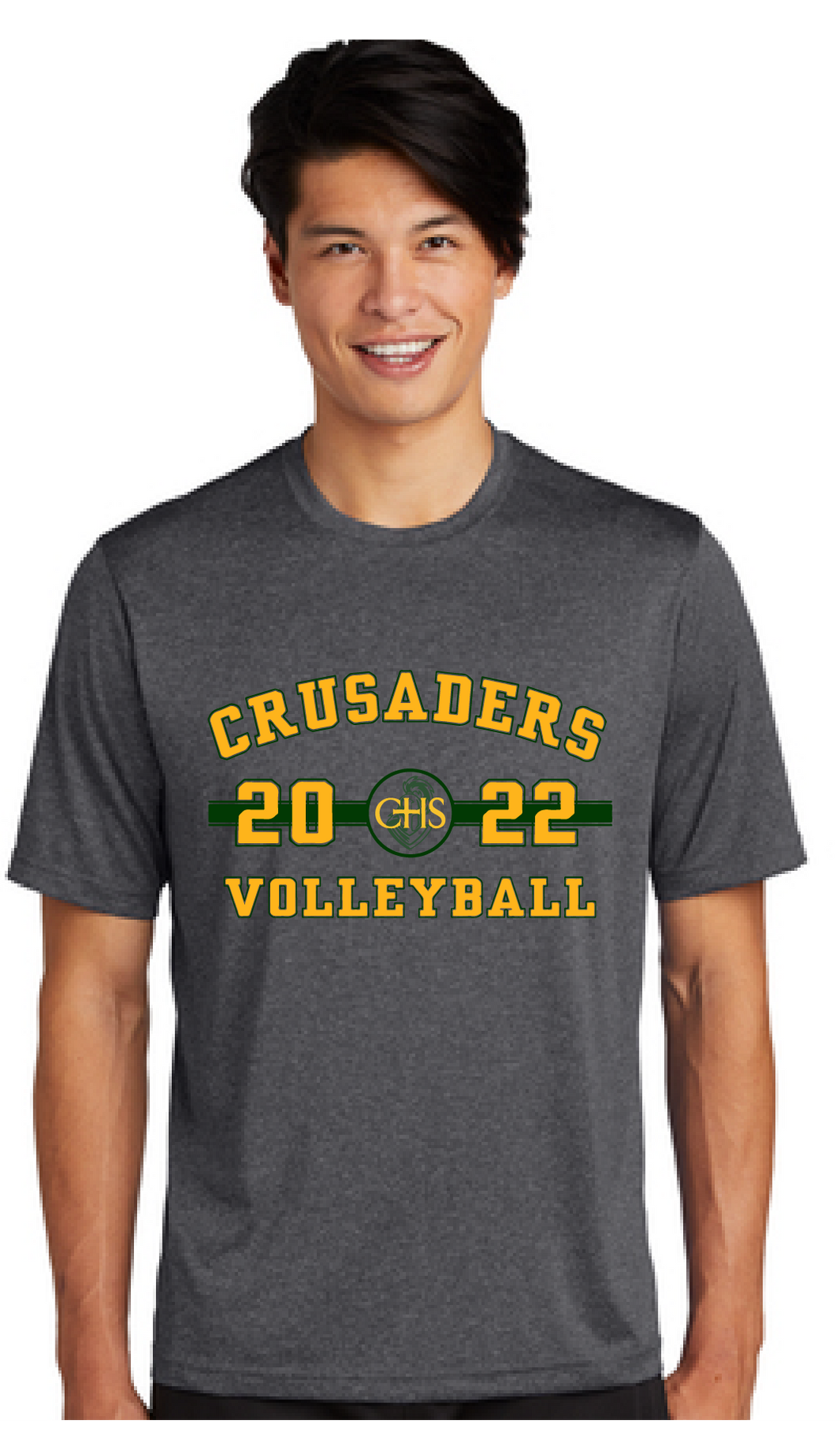 Heather Contender Tee / Charcoal Heather / Catholic High School Volleyball