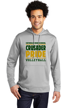 Performance Fleece Pullover Hooded Sweatshirt / Silver / Catholic High School Volleyball