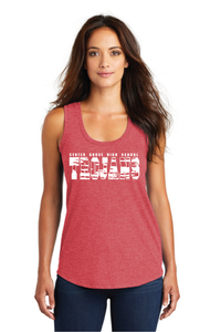 Women’s Perfect Tri Racerback Tank / Red Frost / Center Grove Soccer