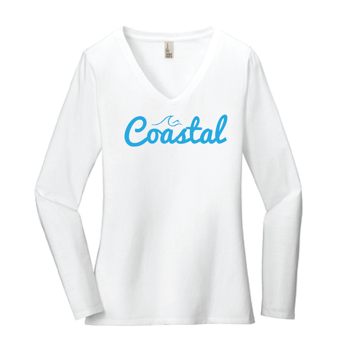 Women’s Perfect Triblend Long Sleeve T-Shirt / White / Coastal Baseball