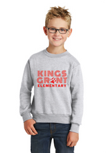 Core Fleece Crewneck Sweatshirt (Youth & Adult) / Ash / Kings Grant Elementary