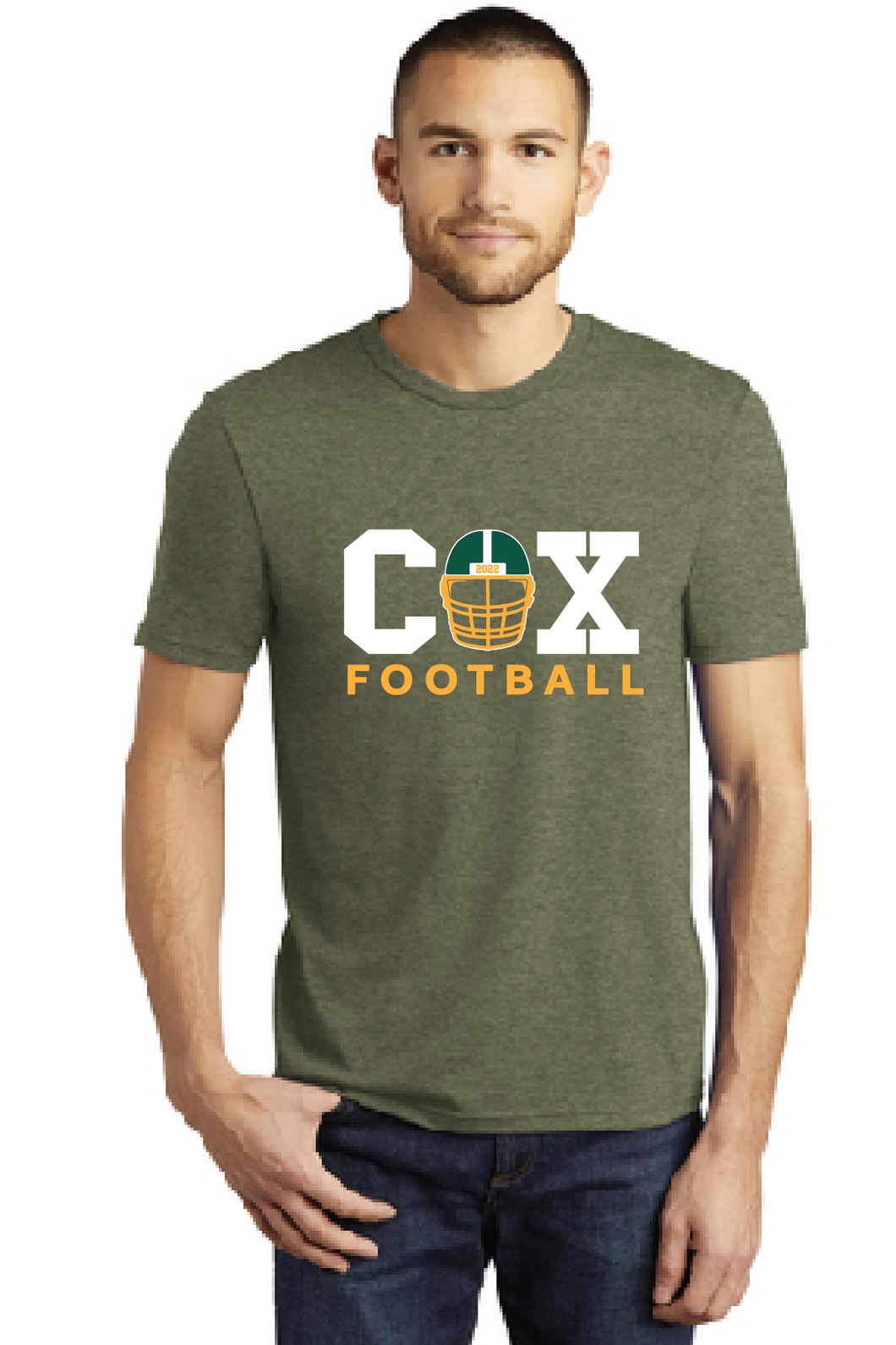 Perfect Tri Tee / Heather Military Green / Cox High School Football