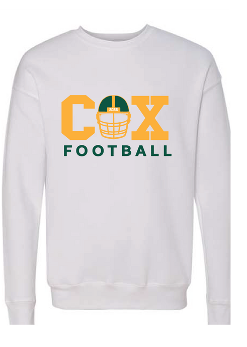 Unisex Sponge Fleece Drop Shoulder Sweatshirt / White / Cox High School Football
