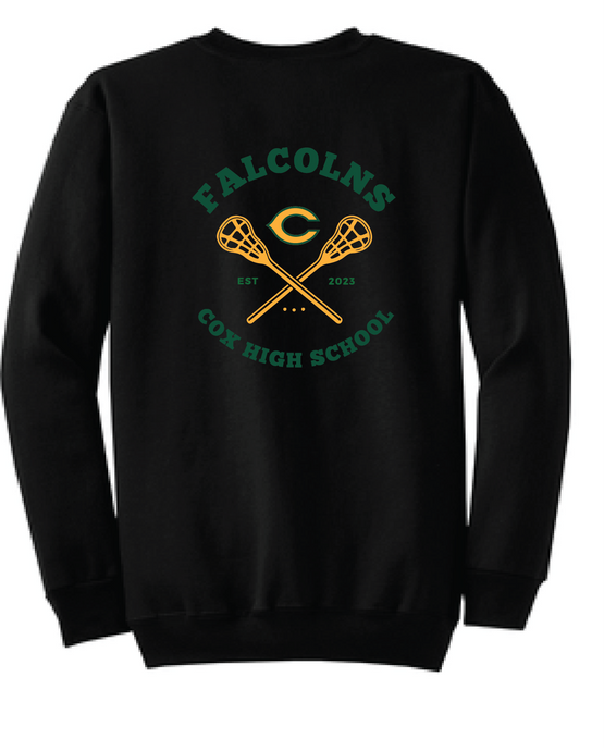 Core Fleece Crewneck Sweatshirt / Black / Cox High School Lacrosse