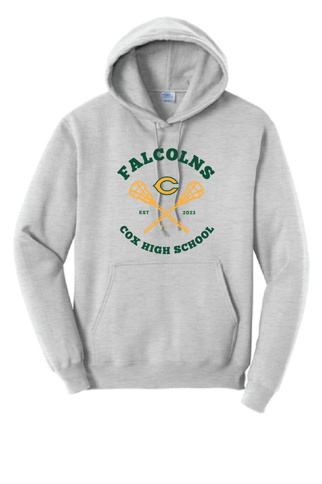 Core Fleece Pullover Hooded Sweatshirt / Ash / Cox High School Lacrosse