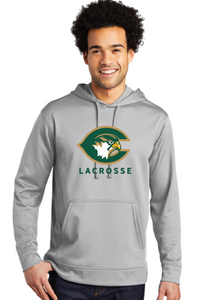 Performance Fleece Pullover Hooded Sweatshirt / Silver / Cox High School Lacrosse