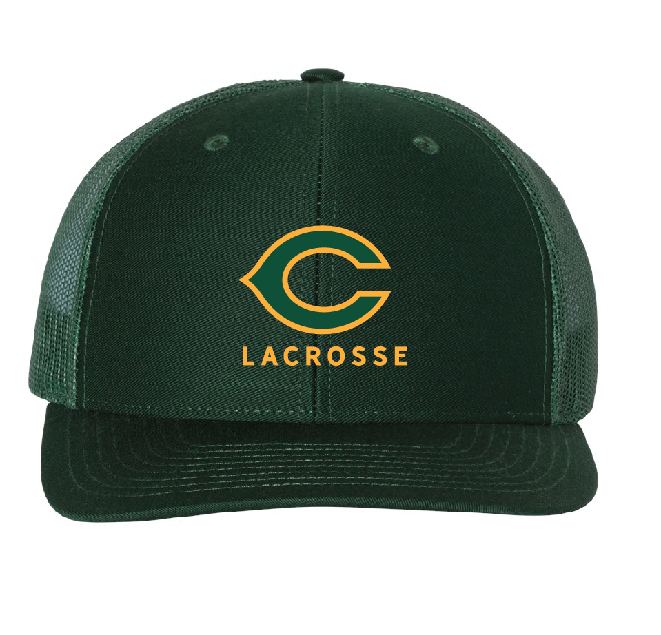 Adjustable Snapback Trucker Cap / Dark Green / Cox High School Lacrosse