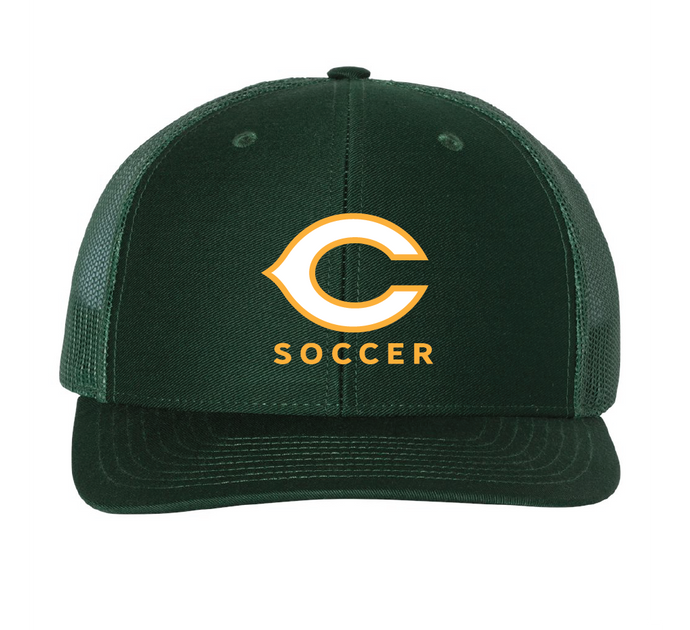 Adjustable Snapback Trucker Cap / Dark Green / Cox High School Soccer