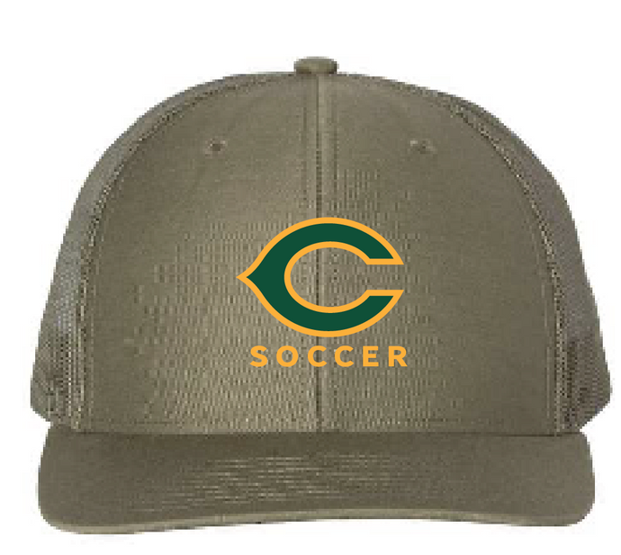 Adjustable Snapback Trucker Cap / Loden / Cox High School Soccer