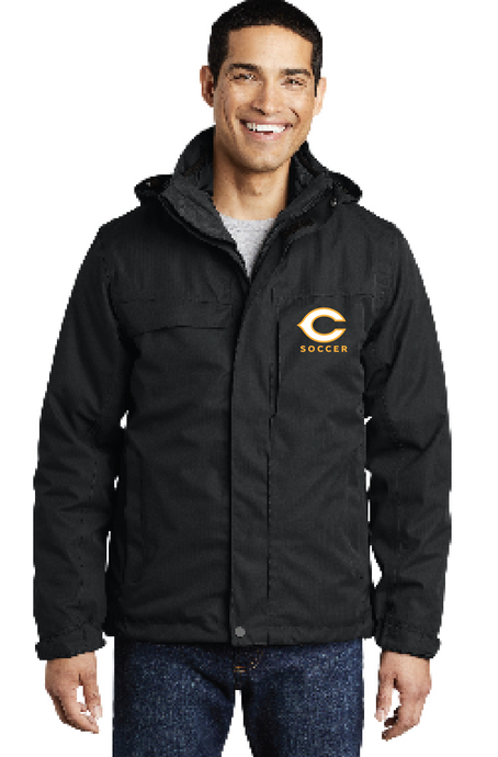 Herringbone 3-in-1 Parka / Black / Cox High School Soccer